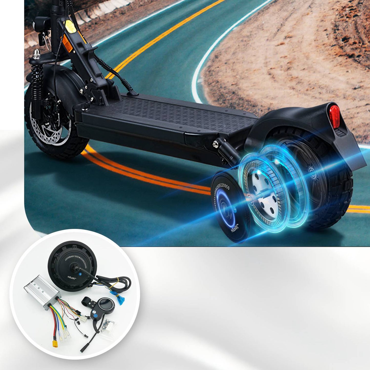 JOYOR Y8S 1000W Speed Unlock Kit 60km/h– Controller, Display & Motor Included