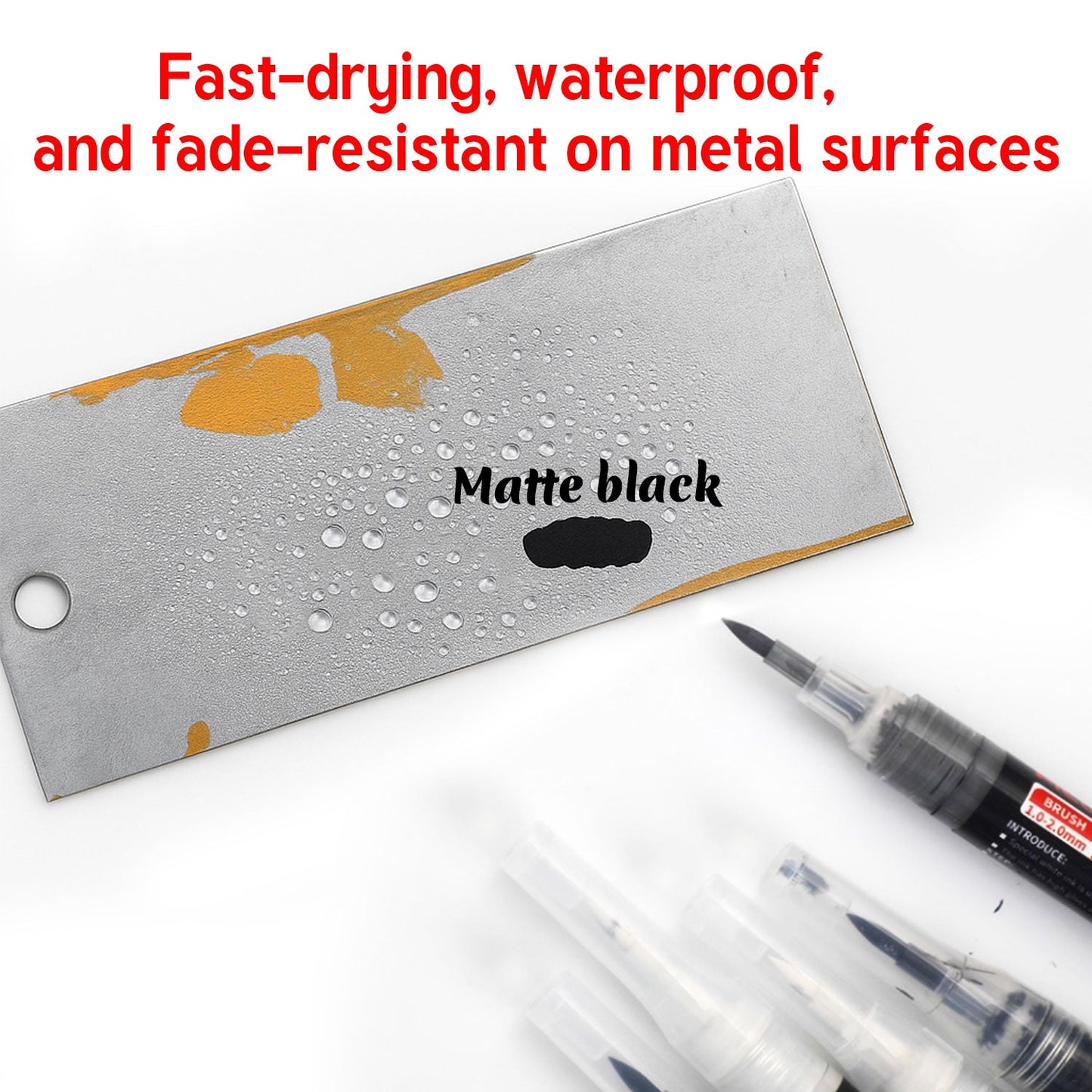 Matte Black Touch-Up Paint Pen for Scooters – Heat-Resistant & Waterproof