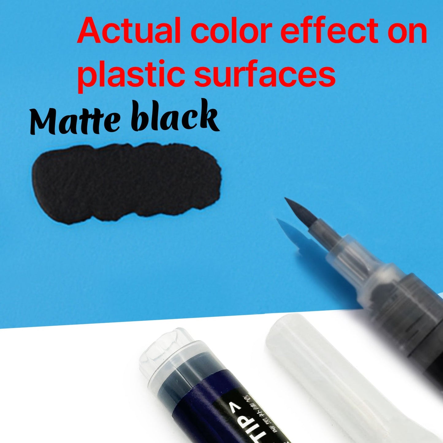 Matte Black Touch-Up Paint Pen for Scooters – Heat-Resistant & Waterproof