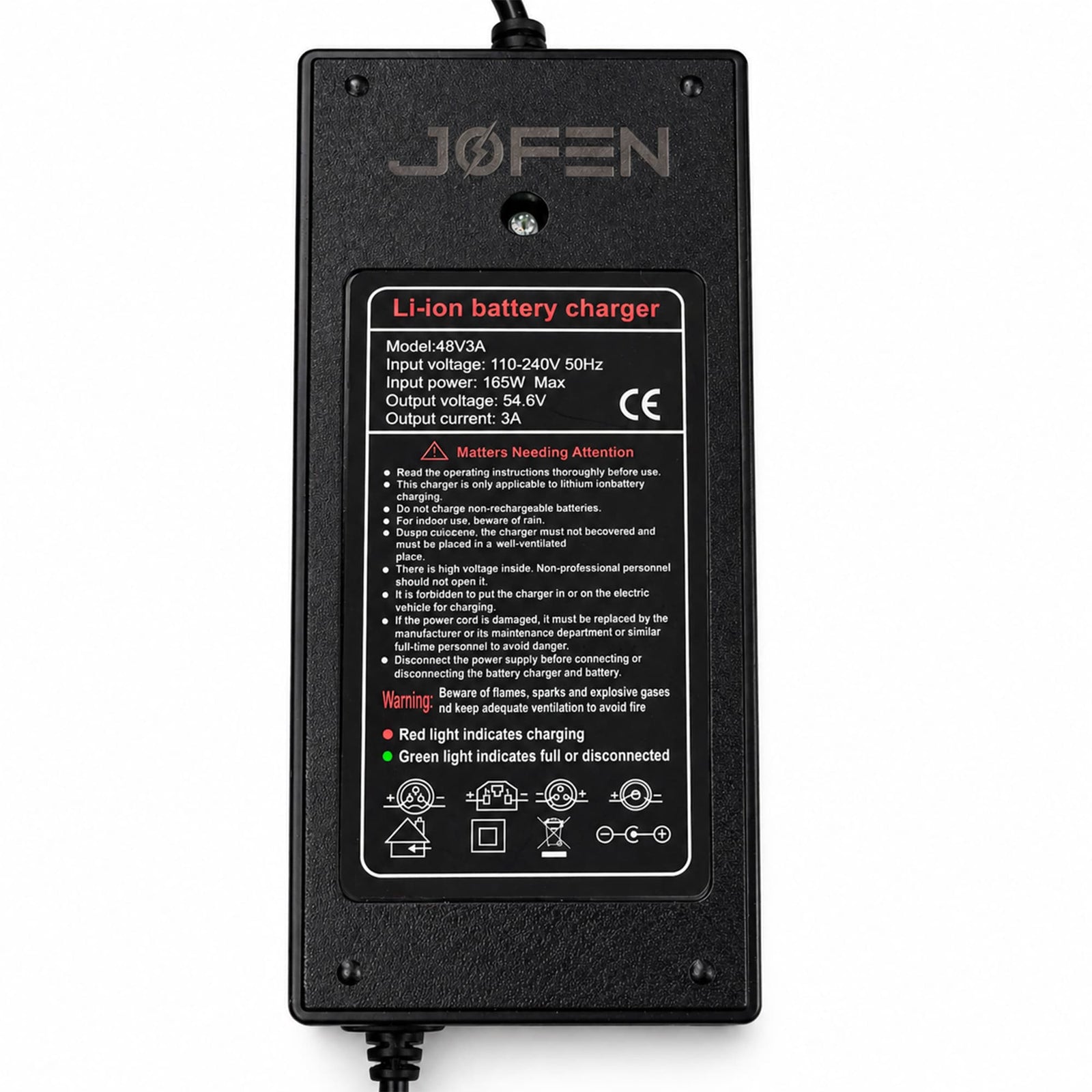 JOYOR S8S 48V 3A Fast Charger, US/EU Plug Options