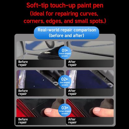 Matte Black Touch-Up Paint Pen for Scooters – Heat-Resistant & Waterproof