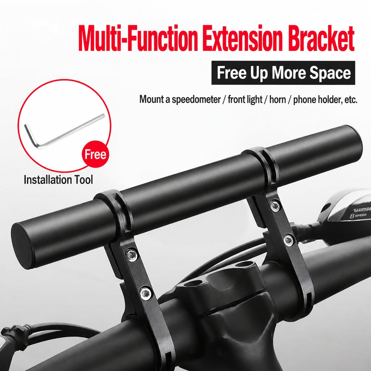 Soporte de extensión para manillar de patinetes eléctricos y bicicletas