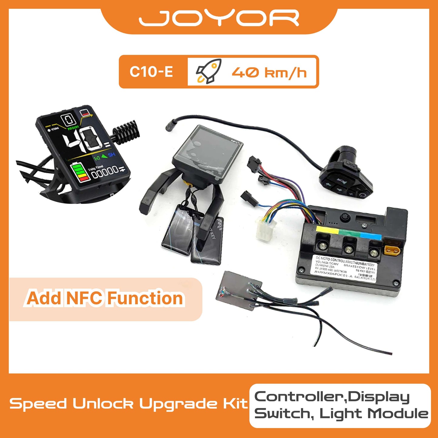 JOYOR C10-E Speed Unlock Kit – Controller, Display & Switch with NFC Unlock Function