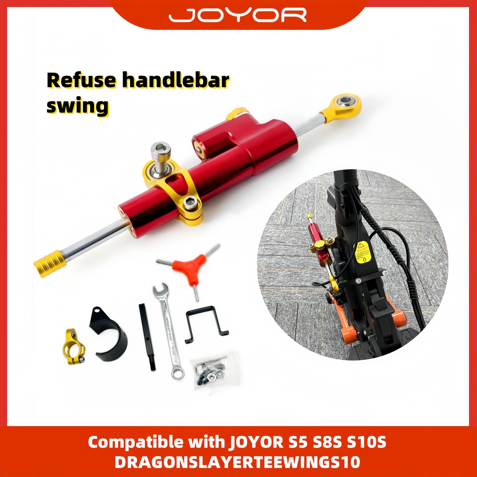JOYOR S8-S S Series Damper (Red/Gold) - Image 2