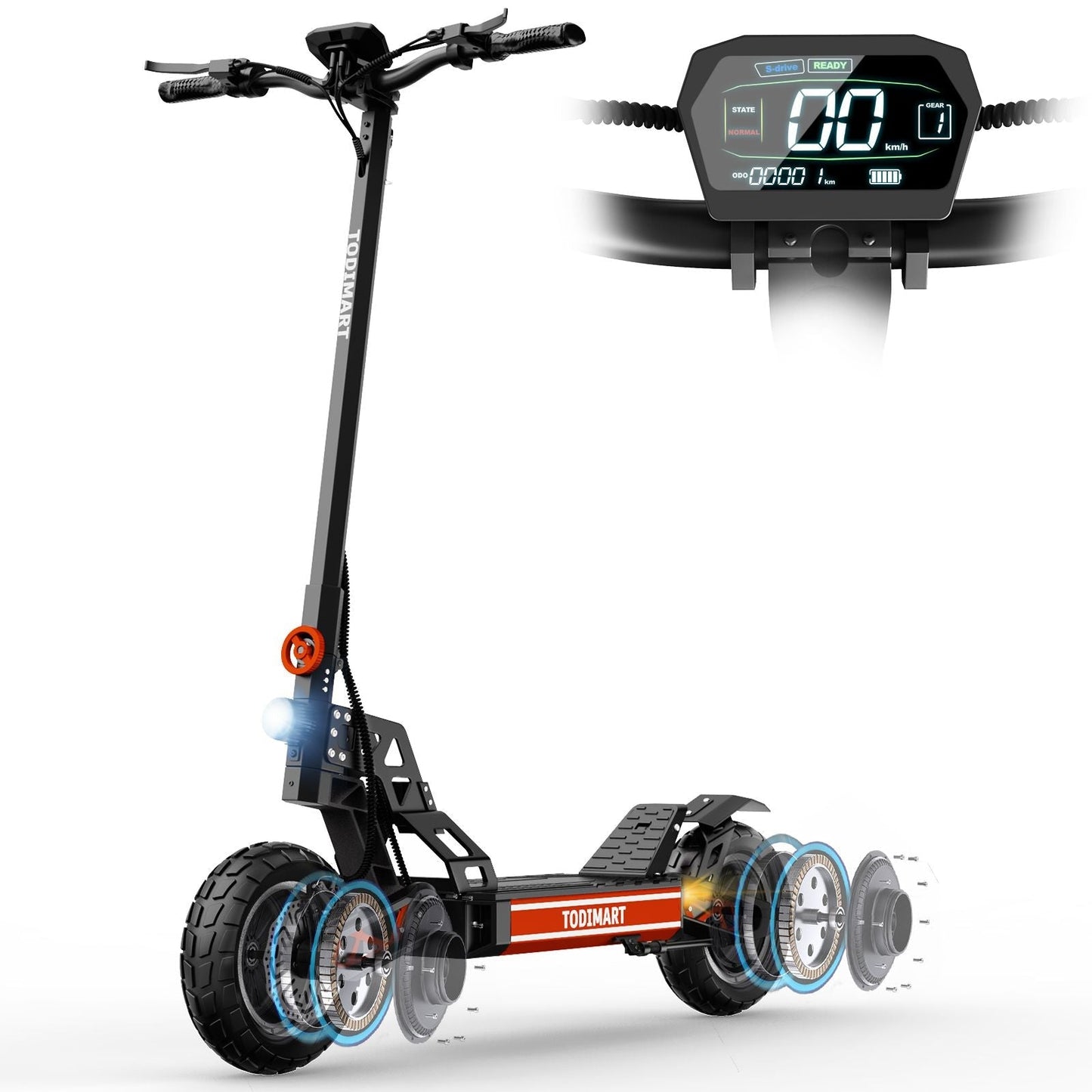 TODIMART S13 Dual Motor Off-Road Electric Scooter