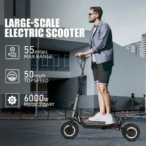 Patinete eléctrico todoterreno con motor dual FREEBOY-J30 de 6000W